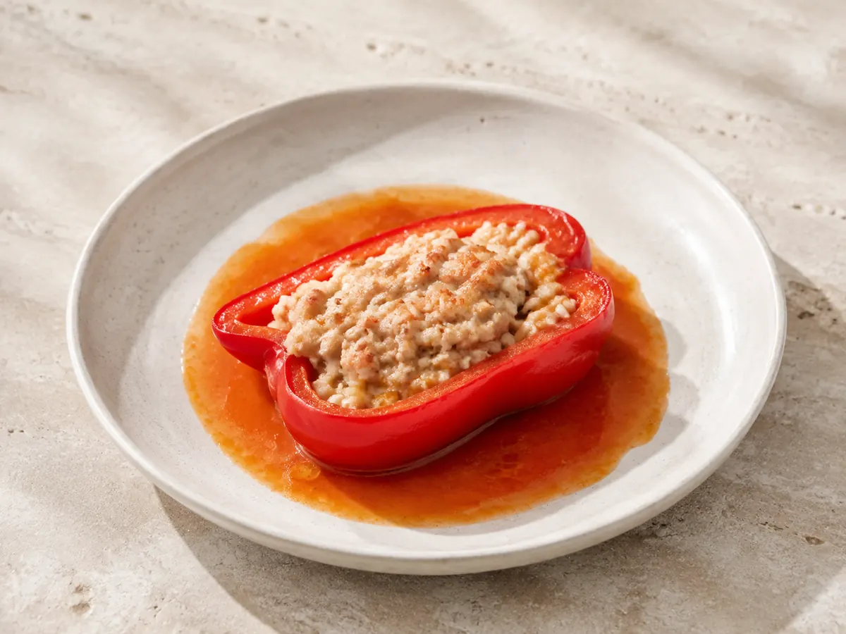 Перцы с курицей и цветной капустой