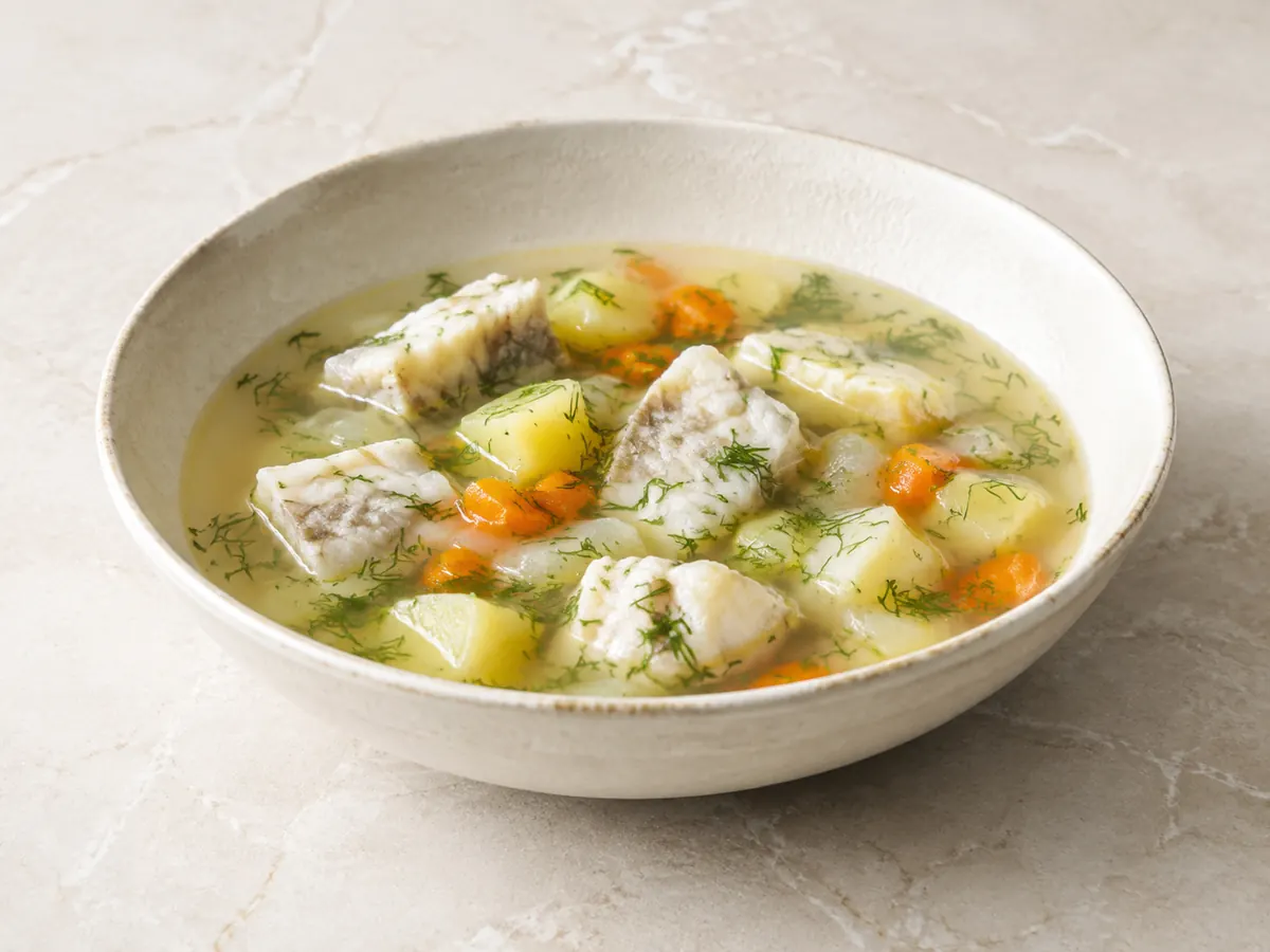 Рыбный суп с укропом